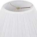 Aspen Creative 33137, Mushroom Pleated Traditional Spider Lamp Shade, Pleated White, 9" Top x 18" Bottom x 13" Slant