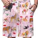 Ekouaer Men's Pajama Shorts Soft Sleepwear Bottoms Elastic Waistband Loungewear