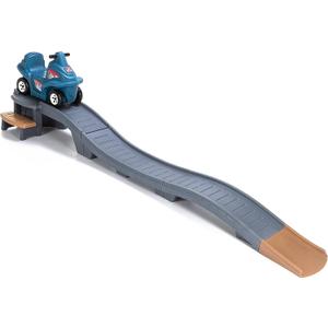 Step2 Up & Down Roller Coaster Kids Ride On Toy, Push Car, Indoor/Outdoor Playset, Made of Durable Plastic, Max Weight 50 lbs., for Toddlers 2-5 Years Old, Gray & Blue, Medium