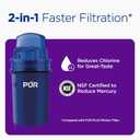 3 x PUR Water Pitcher & Dispenser Replacement Filter 4-Pack, Genuine PUR Water Filter, 2-in-1 Powerful and Faster Filtration, 8-Month Value, Blue (PPF900Z4)