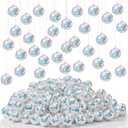 Hoolerry 200 Pcs Mirror Mini Disco Balls Ornament 1.2 Inch Mardi Gras Small Hanging Decorations Reflective Tiny Mirror Balls Ornaments for 70s 80s Disco Party, Birthday, Wedding(Laser Color)