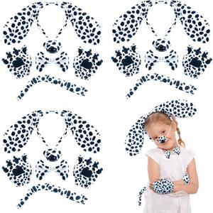 Coopay 15 Pieces Puppy Dog Costume Set Headband, Bow Tie, Tail, Fake Nose and Puppy Paw Gloves Animal Costume Accessories