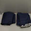 100% Blackout Shield Linen Blackout Curtains for Bedroom 84 Inches Long, Back Tab/Rod Pocket Living Room Drapes, Thermal Insulated Blackout Curtains 2 Panels Set, 50" W x 84" L, Midnight Blue