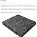 5-in-1 Extemal CD/DVD Drive for Laptop,USB 3.0 & Type-C Portable CD/DvD Rw Burner with SD/TF Card Reader &DVD-ROM Rewritable PlayerCompatible with Laptop Pc Desktop, Windows11/10/8/7 Linux Mac os