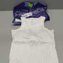 Tank Top with Built in Bra for Women Padded Ribbed Casual Sleeveless Camisole Long Crop Top, size XS, White