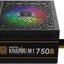 GAMDIAS RGB Gaming PC Power Supply 750W 80 Plus Bronze Certified 750 Watt PSU for Computers with Active PFC, Kratos M1-750B