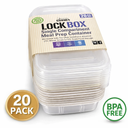 Designer Series Lock Box Meal Prep Container , 20Pcs