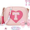 KKXIU Birthday Gifts for Girls Initial Toddler Purse Cute Kids Crossbody Bag