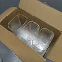 ComSaf 1.8 Qt Rectangle Glass Storage Containers with Lids, Glass Jars with Bamboo Lids, Clear Food Storage Jar, Sugar Coffee Containers, Pantry Storage Container for Pasta Rice Flour Oats Nuts Tea