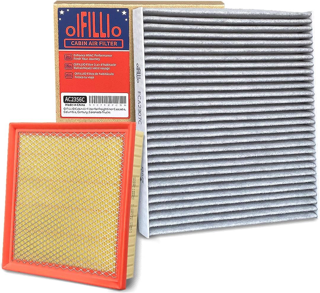 OIFILLIO Engine Cabin Air Filter for Grand Cherokee (2011-2021), Grand Cherokee WK (2022), Durango (2011-2025),For 3.6L 5.7L 6.4L Gas, 68079487AA&4861756AA (Not for 3.0L/ 6.2L/Diesel/Grand Cherokee L)