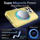 Newfuture Magnetic for iPhone 15 Pro Case [Compatible with Magsafe] [Military Grade Drop Protection] Translucent Matte Anti-Fingerprint Shockproof Phone Case for iPhone 15 Pro 6.1 inch, Yellow