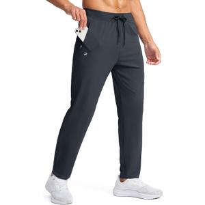 Pudolla Men's Lightweight Sweatpants with Pockets Ultra 4-Way Stretch Soft Joggers for Gym Workout Runing Athletic Pants (L)