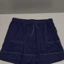 Rapbin Women Two Piece Short Set Drawstring Elastic Waist Pants Round Neck Tank Tops Comfy Sweatsuit Soft Sleepwear (X-Large, Navy Blue)