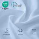 Bulk Queen Flat Sheets Only, 6 Pack Quick Sort Top Bed Sheet, Color-Coded Label Threads, Wrinkle-Free Shrinkage Durable Microfiber Hotel Motel Airb&bs Essentials for Hosts (90"x102",Light Blue)