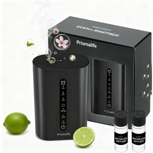 2025 Upgrade Smart Plug in Diffuser, Waterless Scent Diffusers for Home Cover Up to 800 Sq. Ft with 3 Mist Levels & Timers, Waterless Essential Oil Diffuser with RGB Lighting for Home, Office