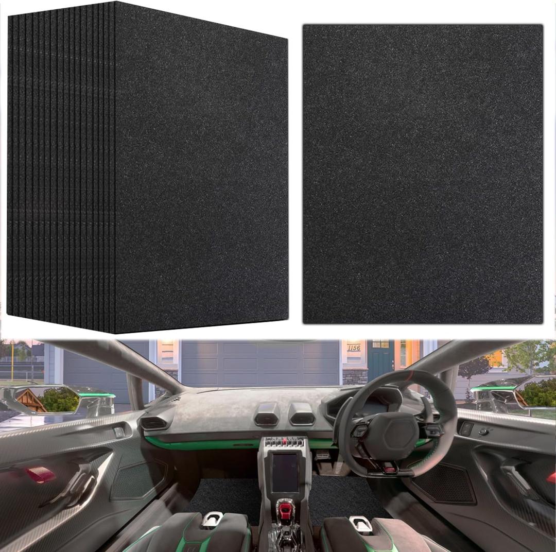 20PCS Black Disposable Car Floor Mats 19.6x15.7 Inch Heavy-Duty Automotive Floor Protectors for Car Wash & Detailing - Non-Slip Vehicle Interior Protector Fits SUV/Truck