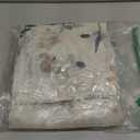 H.VERSAILTEX Sheer Linen Curtains 84 Inch Long Semi Sheer Curtains Draperies for Living Room/Bedroom Vintage Classical Floral Printing Window Treatment Grommet 2 Panels, Bluestone and Taupe