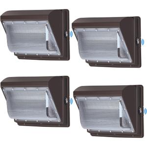 120W LED Wall Pack Lights Dusk to Dawn with Photocell, 15840LM 5000K Super Bright Outdoor Wall Packs, Commercial IP65 Waterproof Outside Security Lighting (4 Pack)
