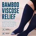 Doctor's Select 3 Pairs Plus Size Compression Socks Wide Calf - Bamboo Viscose Knee High Socks | Circulation Support