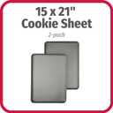 GoodCook Everday Nonstick Carbon Steel 15 x 21 Baking Sheet Set, 2 Pack Extra-Large Carbon Steel Cooking Pans, Bakeware Set, Cookie Sheets for Baking, Oven Pan Set