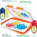 Crayola Mess Free Finger Painting Station Washable Finger Paint for Toddlers, Spring Arts & Crafts Set, Sensory Activity, Travel Toy, Ages 1+
