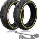 8.5x2.0 Scooter Tire, Fit for 50/75-6.1 8 1/2x2 Original, 8.5 Inch Fit for isinwheel S9 Pro VOLPAM SP06/SPT7/SP03 Electric Scooter Front Rear, Abrasion-Resistant, Yellow 2pcs