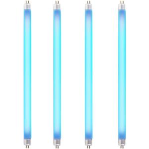 coospider-repta 4 Pack 8W T5 Replacement UV Bulb Compatible with Bell and Howell Monster Bug Zapper and Faicuk WS108 Wall Sconce Fly Light Trap, 12 Inch F8T5/BL UVA 365nm Fluorescent Light Bulbs