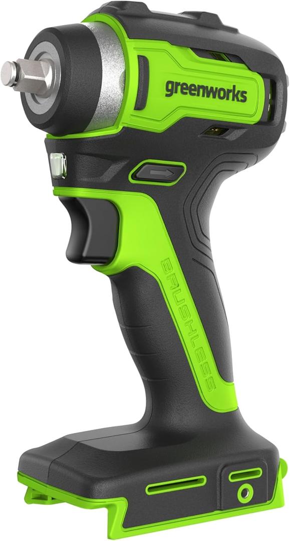 Greenworks 24V Brushless 3/8" Cordless Impact Wrench, 150-ft lbs. 2,400 RPM, Tool Only (150 ft.-lbs.)
