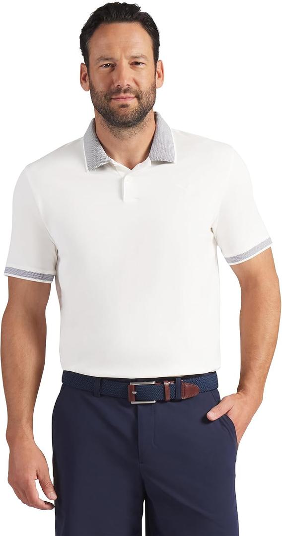 PUMA Men's Modalon Crafted Golf Polo (White, M)
