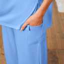 Womens 2 Piece Outfits Shorts Sleeve Tops Wide Leg Pants Casual Trendy Lounge Matching Set 2025 (Blue, XL)