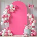 6 ft Arch Backdrop Cover Hot Pink - Double-Sided Spandex Arch Covers Stretchy Backdrop for Balloon Arches Birthday Party Baby Shower Banquet Wedding Photo Background