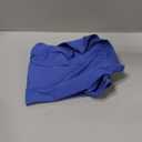 CF Women's 100% Cotton Zipper Robes 3/4 Sleeve Loungewear Knee Length Housecoat Lightweight Zip Up Nightgowns with Pockets (Large, Dark Blue)