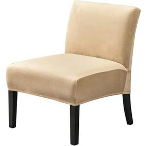 Armless Accent Chair Covers,Stretch Chair Slipcover, Chair Slipcovers，Blue,Velvet,Gray,Orange,Yellow,Teal,Floral ，for Living Room Protector Polyester Spandex Backrest Chair Cover Stools Covers