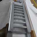 Pine Wood Floor Bed with Slats Fence & Door Easy Assembly Twin Size Bed Frame for Children Girls Boys (202 x 106 x 44cm) Grey One Size