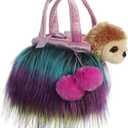 Aurora Fashionable Fancy Pals Furries Moonrise Sloth Stuffed Animal - Plush with Stylish Purse for Dress Up Fun - Perfect for Kids 3+ Years, Costumes, and Birthdays - Multicolor 7 Inches