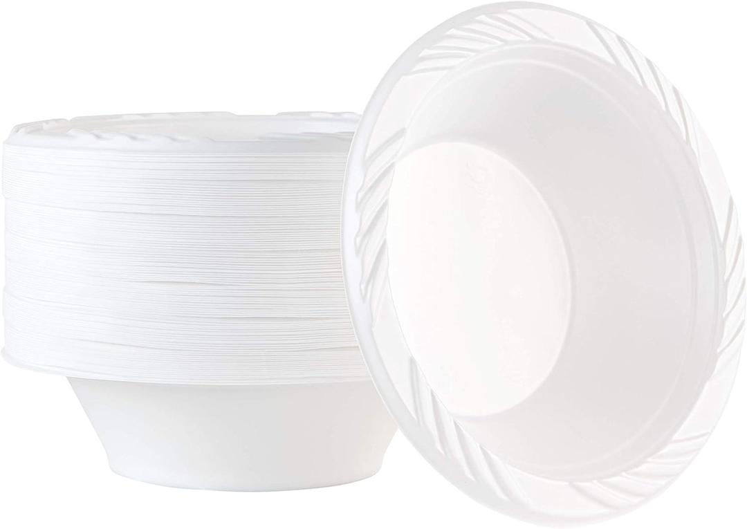 400 Count Disposable 12 ounce White Plastic Soup Bowls