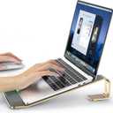Laptop Stand for Desk, Laptop Stand with Wrist Support, Ergonomic Detachable Laptop Riser, Mount, Holder Notebook Computer Stand for MacBook Air Pro, HP, Dell, XPS, HP (10-17") Laptops - Gold