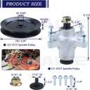 50 Inch Deck Rebuild Kit for Toro SS5000 MX5060 Includes 3 Pack 139-3214 Spindle Assembly with 125-5575 Pulley 115-5059-03 Blades 132-9420 Idler Pulley 119-8820 Belt Replaces 121-0751 117-7439