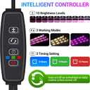 LED Grow Lights Strips for Indoor Plants, 3 Working Modes & 10 Dimmable Levels Plant Lights with Auto Cycle Timer 3/9/12Hrs, 36W Full Spectrum DIY Growing Lamps for Seedings Hydroponics, 6 Strips