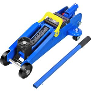 Floor Jack 1.5 Ton (3,000 LBs) Hydraulic Car Jack, Lifting Range from 5.1 Inch to 12.6 Inch, Fits Sedans Automotive Blue