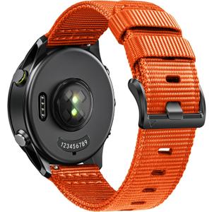 Rugged Nylon Watch Bands Compatible with Garmin Venu 3/Venu 2/Forerunner 265/255/Vivoactive 4, 22mm Quick Release Watch Band for Galaxy Watch 3 45 mm 46mm for Men