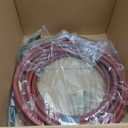 Rubber Air Hose,50-Feet x 3/8-Inch, 300 PSI, Red Heavy Duty Air Compressor Hose With Double 1/4" MNPT Brass Endings