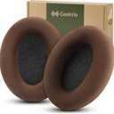 Geekria Comfort Velour Replacement Ear Pads for Sennheiser HD598, HD598SE, HD598CS, HD595, HD599, HD599 SE Headphones Ear Cushions, Repair Parts with Video Guide (Brown)