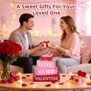 4 Pcs Valentine's Day Wooden Tiered Tray Decor, Love Truck Decorations Gifts for Lover Wife Husband Boyfriend Girlfriend, Valentine Table Centerpiece for Home Kitchen Bedroom Decor (Deep Pink)