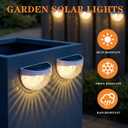 VIHOSE 12 Pack Raised Garden Bed Solar Lights Magnetic with Dusk to Dawn Sensors Wide Angle IPX4 Waterproof Solar Powered Lights Outdoor for Planter Raised Beds Garden Patio Yard Fence, Warm White