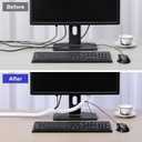 Cable Management Sleeves 1.5in - 2 Pack 4.1ft Split Braided Cable Sleeve White, Wire Organizers for Cords, Hard PE Cord Protectors from Pets, Flexible Cord Wrap Wire Sleeve for Computer Cord Organizer