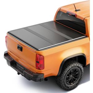 Xprite FRP Hard Folding Truck Bed Tonneau Cover Compatible with Chevrolet Colorado/GMC Canyon 2015 2016 2017 2018 2019 2020 2021 2022 2023 2024 2025 Chevy Colorado Bed Cover 5.2FT (62")