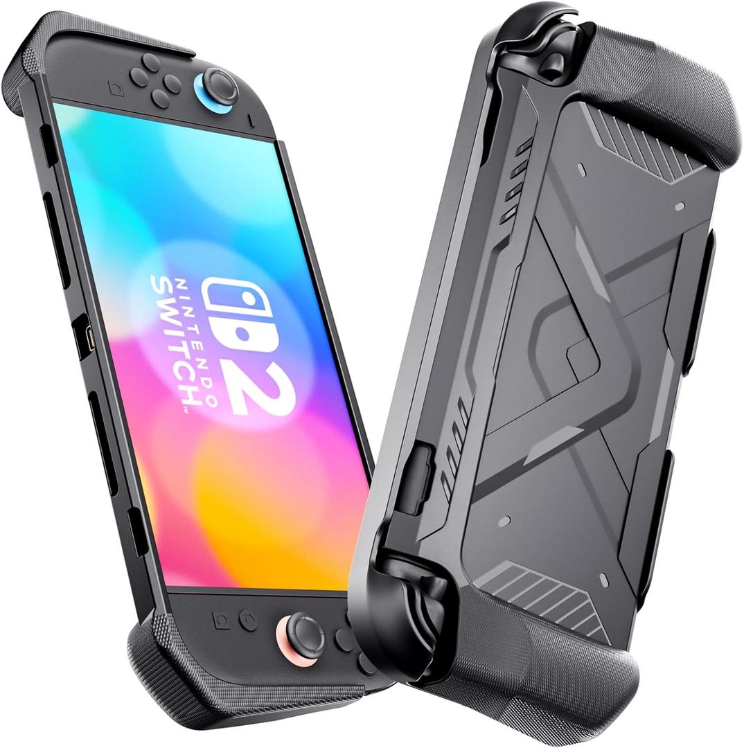 Protective Case for Nintendo Switch 2Durable Anti-Slip Shockproof Protective Hard Case Full-Body Rugged Protection Switch 2 Cover (Black)