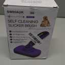 Swihauk Self Cleaning Slicker Brush for Dogs & Cats, Skin Friendly Pet Grooming for Shedding, Deshedding, and Hair Removal - Puppy Brush for Long Haired Pets, Pet Supplies, Purple