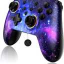 NexiGo Wireless Controller (No Deadzone) for Switch 2 and Switch, Bluetooth Controllers for Nintendo Switch with Vibration, Motion, Turbo and LED Light (Cosmic Nebula)